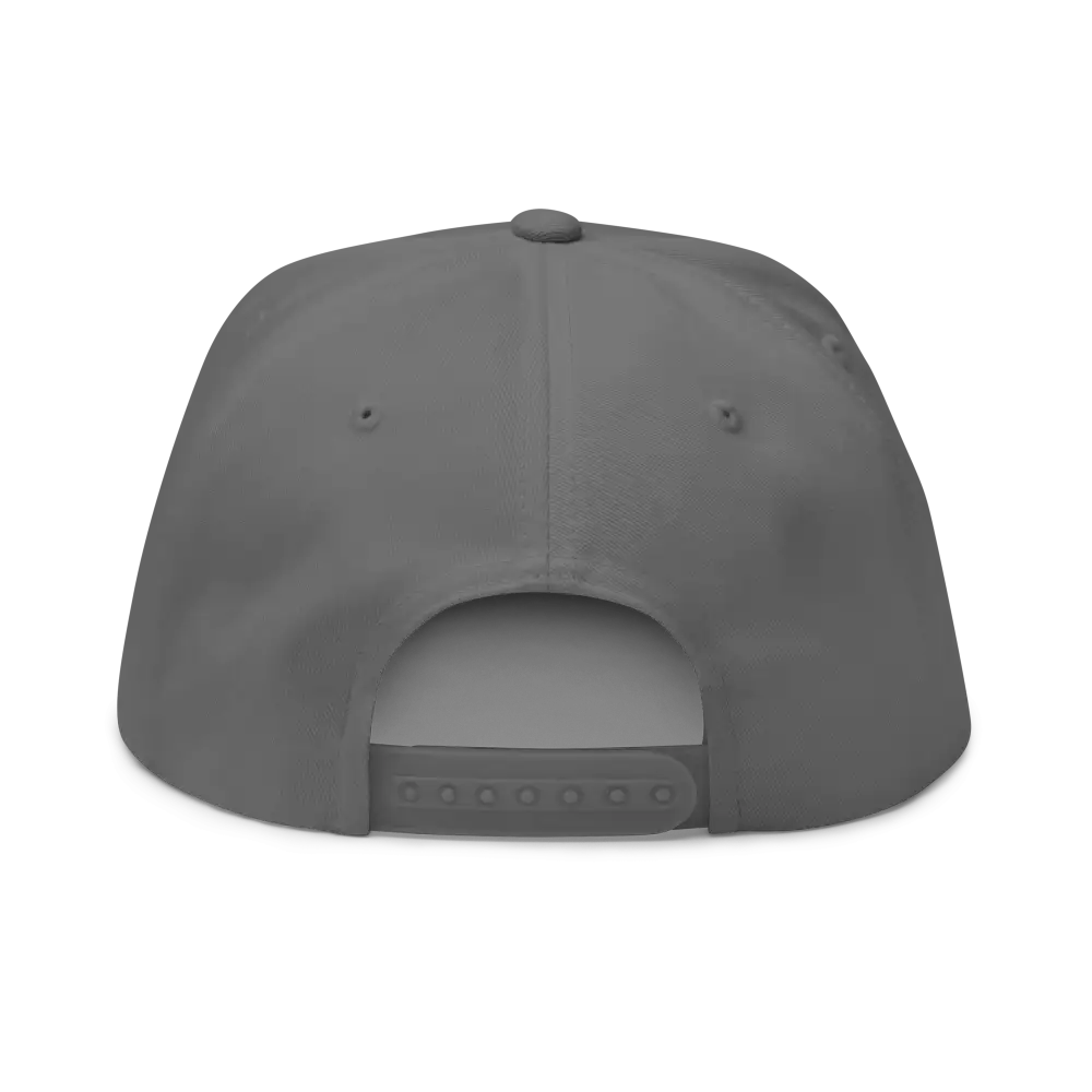 RC Monogram Flat Bill Snapback Cap with white cotton design