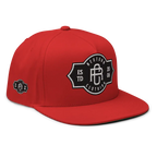 Red RC Monogram Flat Bill Snapback Cap with Redtooth Clothing Logo