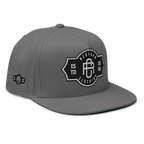 Gray RC Monogram Flat Bill Snapback Cap with Unisex Headwear Logo
