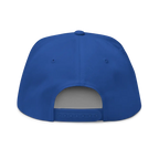 RC Monogram flat bill snapback cap in royal blue with adjustable strap