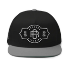 RC Monogram Flat Bill Snapback Cap with Black Gray Design and White Logo
