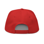 RC Monogram Flat Bill Snapback Cap with Red Cotton Design