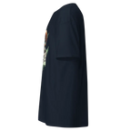 Dark blue hooded cloak with wool texture on Marijuana Woman Graphic Cotton Tee