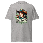 Heather Gray Marijuana Woman Graphic Cotton Unisex Tee