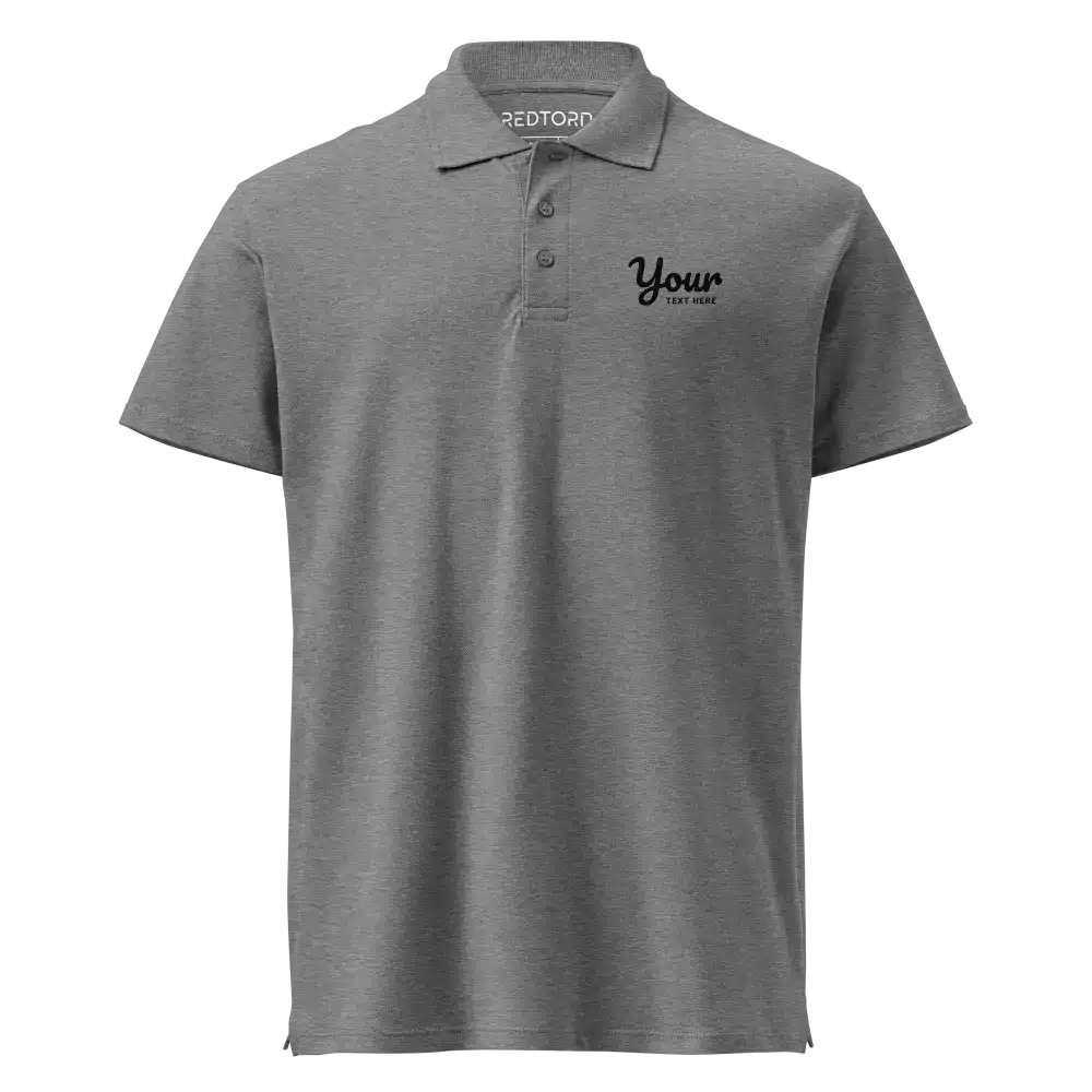 Redtorn Custom Charcoal Polo Shirt in sleek design with your text on chest