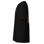 Black polyester apron with fire skull graphic dragon design, cotton unisex style