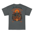 Flaming Skull Kids Cotton T-Shirt with Bedtorn Text on Back