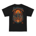 Flaming Skull Kids Cotton T-Shirt with Ripdorn Clothing Co. Logo