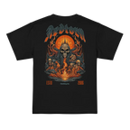 Flaming Skull Kids Cotton T-Shirt with Ripdorn Clothing Co. Logo