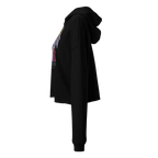 Angel Crop Black Hoodie with Graphic Back Design