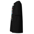 Cotton unisex classic Hustle Mentality Bear tee with black hoodie floral back