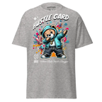 Hustle Mentality Bear Graphic Tee, cotton unisex classic grey t-shirt