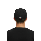 Hustle Hard flexi fit baseball cap with embroidered white and red logo on back