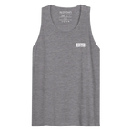 Heather gray Japanese racer mens tank top with redtoon logo