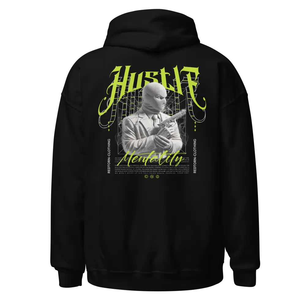 Redeem Hustle Mentality unisex adult hoodie with gangster graphic