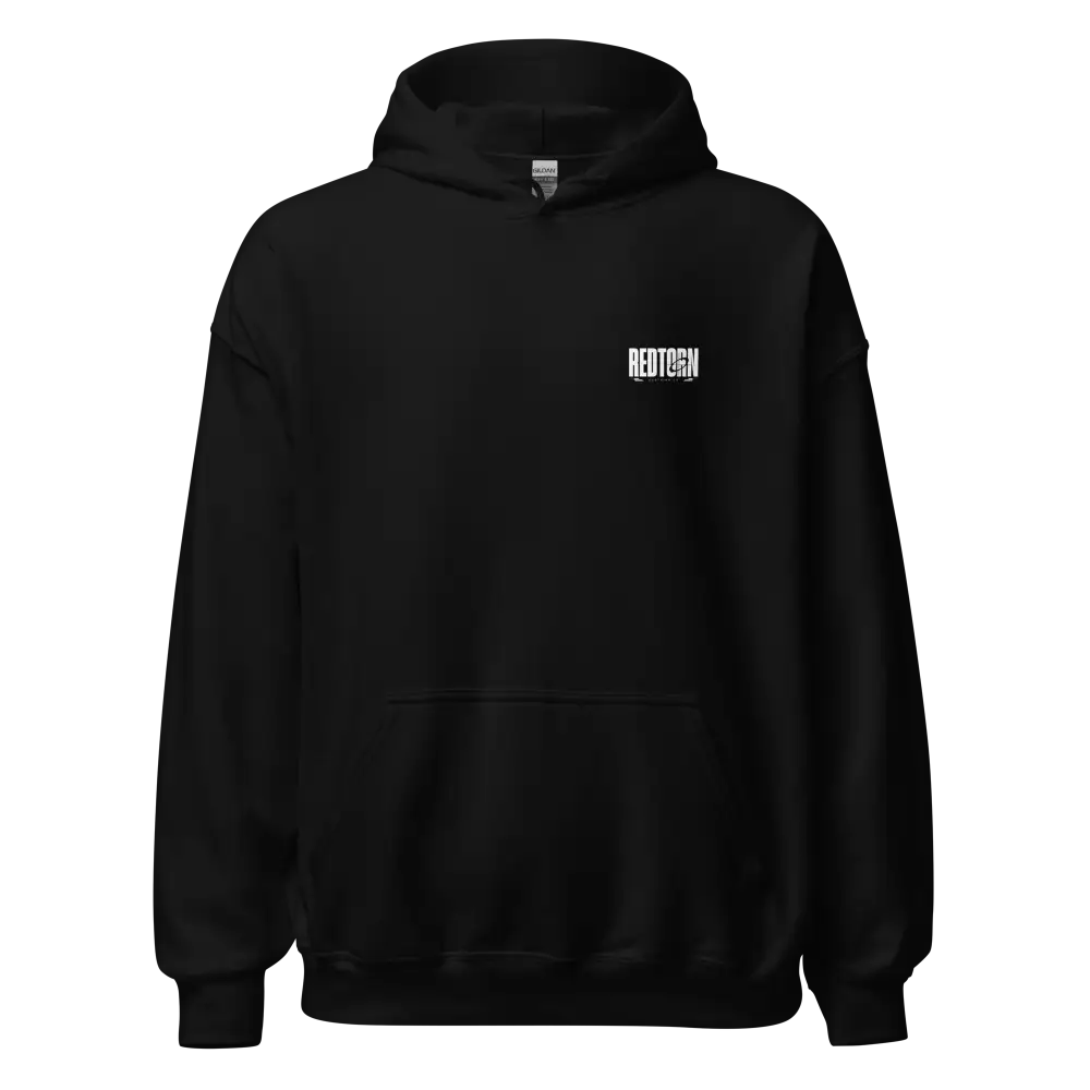 Black unisex adult hoodie with Redeem Hustle Mentality gangster graphic