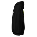 Black leather jacket with yellow zipper on Redeem Hustle Mentality unisex adult hoodie