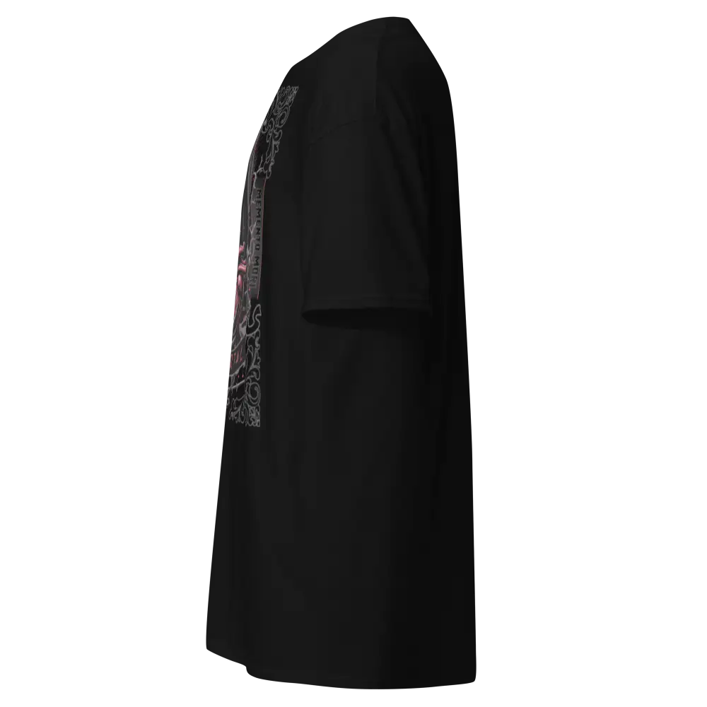 Black long-sleeved unisex classic tee with subtle camouflage on left sleeve