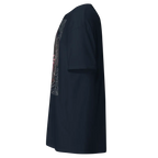 Dark blue trench coat lining on Skull Heart unisex classic tee