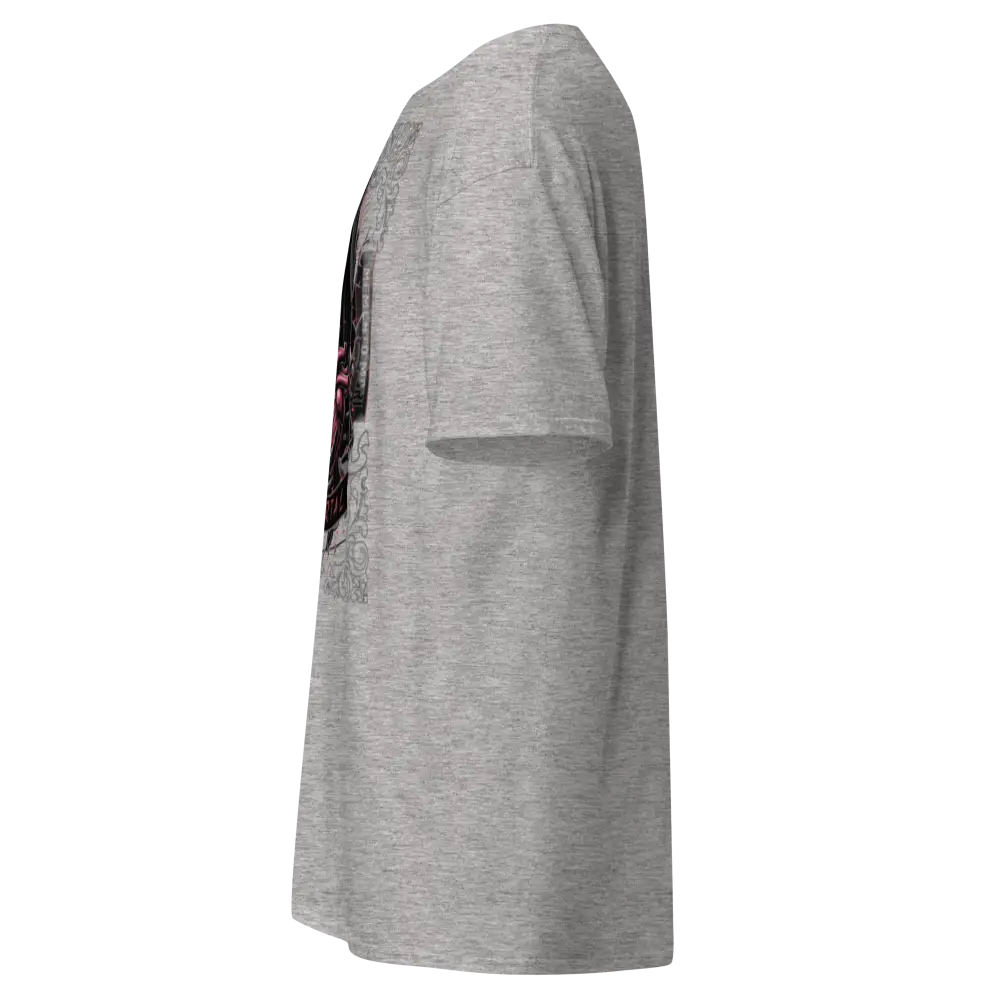 Skull Heart unisex classic tee in heather gray with back graphic