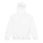 Red Hot Wars Glitch Retro kids unisex hoodie in white with drawstring hood and long sleeves