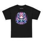 Cyber Girl Anime Kids Graphic Tee with chibi design