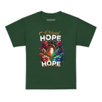 Eternal Hope Floral Kids T-Shirt in green with floral design