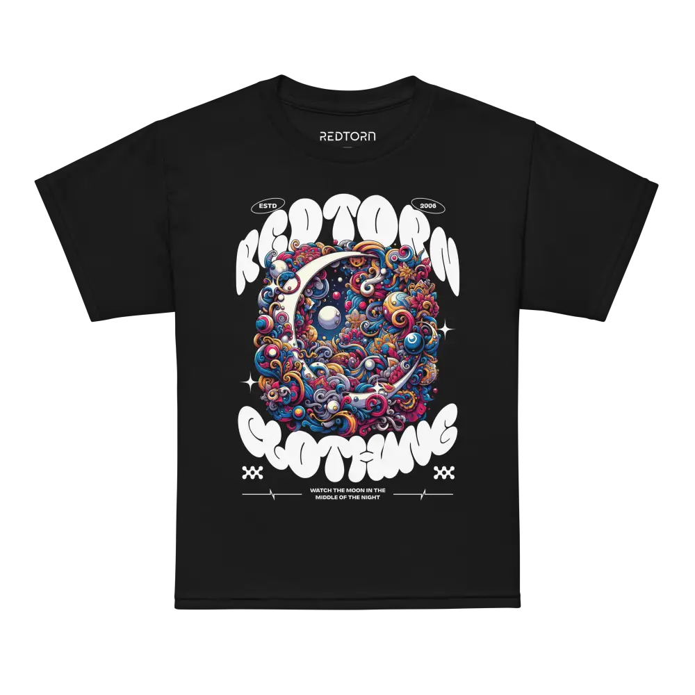 Kids cotton t-shirt with colorful space design of planets and stars