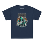 Alien Astronaut Kids T-Shirt: Navy Blue Galaxy Graphic Tee