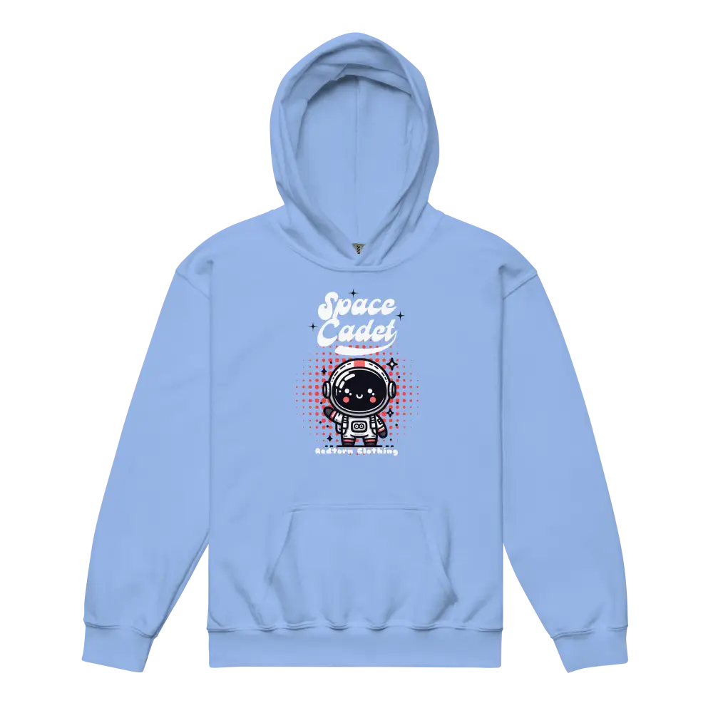 Space Cadet Kids Hoodie in baby blue with astronaut graphic