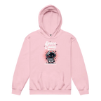 Space Cadet Kids Hoodie in pink with astronaut graphic