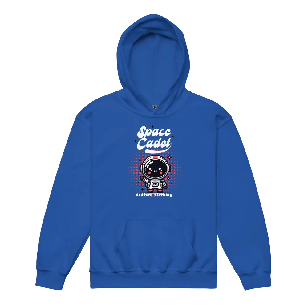Space Cadet Kids Hoodie in royal blue with astronaut design