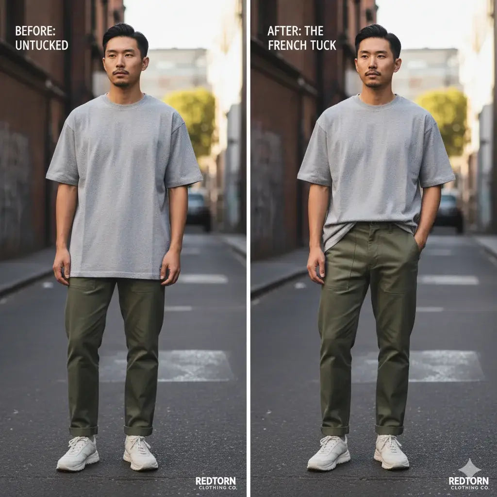 Light gray oversized crewneck t-shirt from Redtorn Clothing streetwear brand