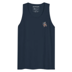 Navy Blue Redtooth Tank Top with Mario Monkey Biker Design
