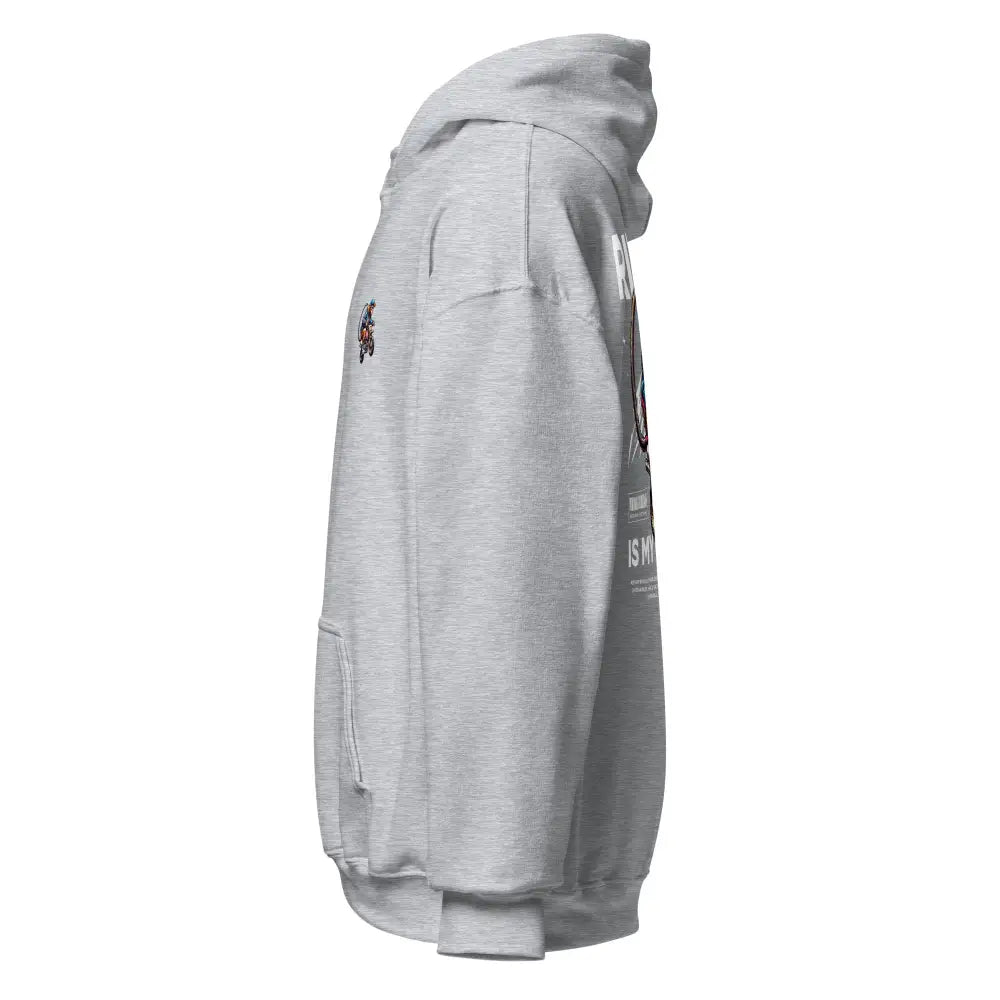 Motorcycle Monkey Unisex Heather Gray Hoodie with Logo