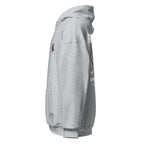 Motorcycle Monkey Unisex Heather Gray Hoodie with Logo