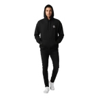 Black Motorcycle Monkey Unisex Hoodie with Embroidered Logo