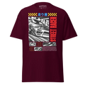 Street Racer Premium Unisex Tee with maroon short-sleeved design