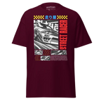 Street Racer Premium Unisex Tee with maroon short-sleeved design