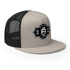 RC Legacy Snapback Cap: 2006 vintage trucker style with black mesh and white brim logo patch