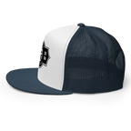 RC Legacy Snapback Cap: Black and white mesh streetwear cap with Kings logo