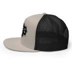 RC Legacy snapback cap: white black mesh streetwear cap with logo patch