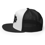 RC Legacy snapback cap: black and white Oakland Raiders trucker hat with mesh back