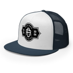 RC Legacy Snapback Cap: 2006 retro trucker style with white navy mesh back black brim vintage logo