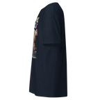 Navy blue floral abaya on Aussie Welcome Classic Tee from Australia