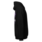 Reborn Gothic Cross unisex adult hoodie with purple skull graphic