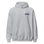Reborn Gothic Cross Unisex Adult Hoodie with Purple Text