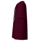 Maroon Ride or Die Rider Club Skull Graphic Tee with white text