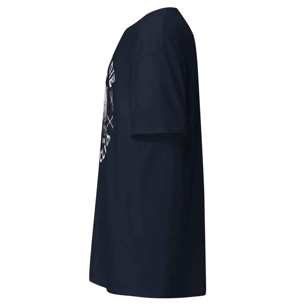 Navy blue long-sleeved Ride or Die Rider Club Skull Graphic Tee