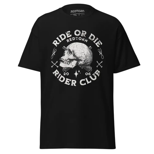 Skull cotton unisex Ride or Die Rider Club t-shirt 2006